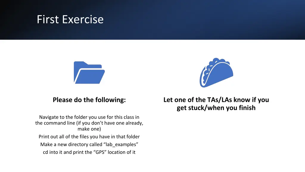 first exercise