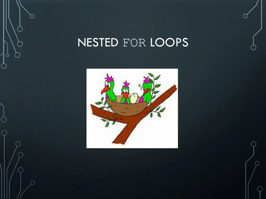 nested for loops
