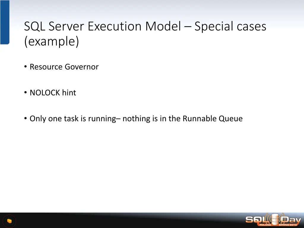 sql server execution model special cases example