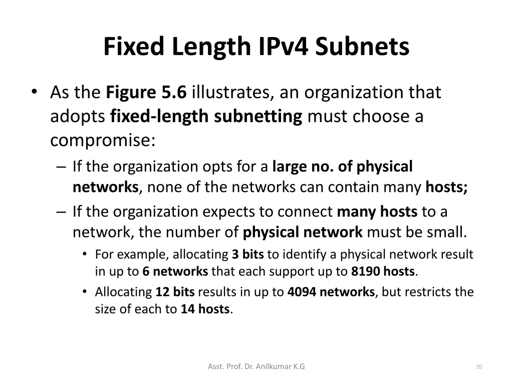 fixed length ipv4 subnets 5