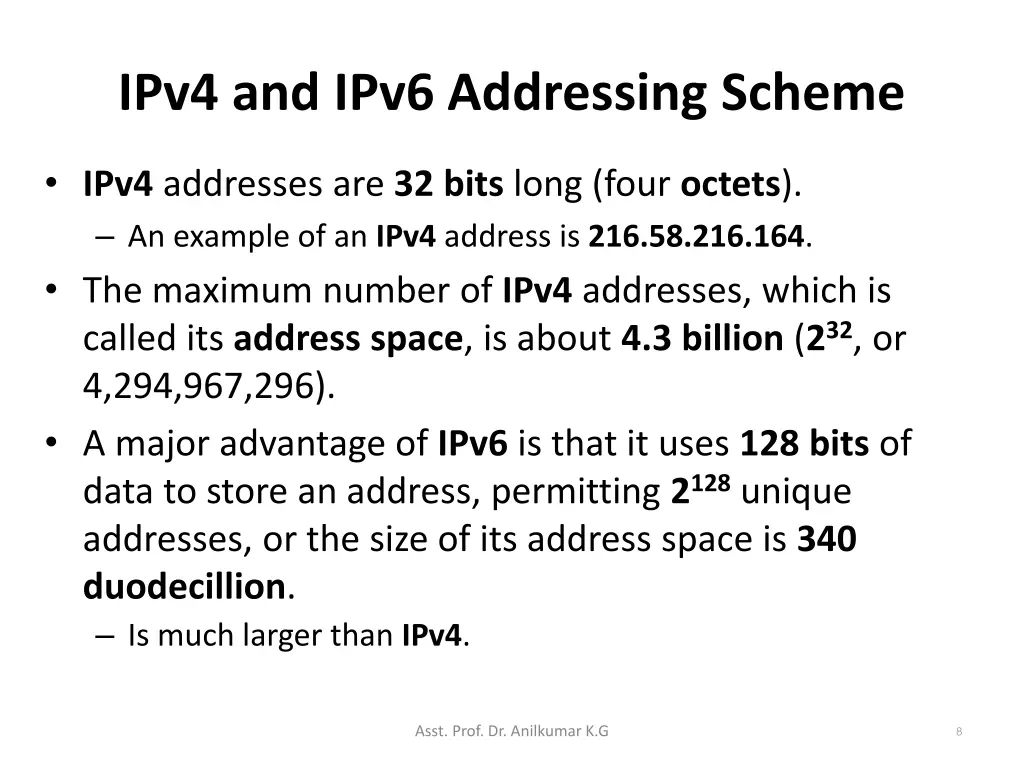 ipv4 and ipv6 addressing scheme