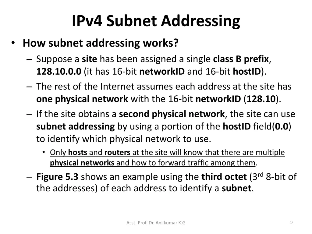 ipv4 subnet addressing how subnet addressing