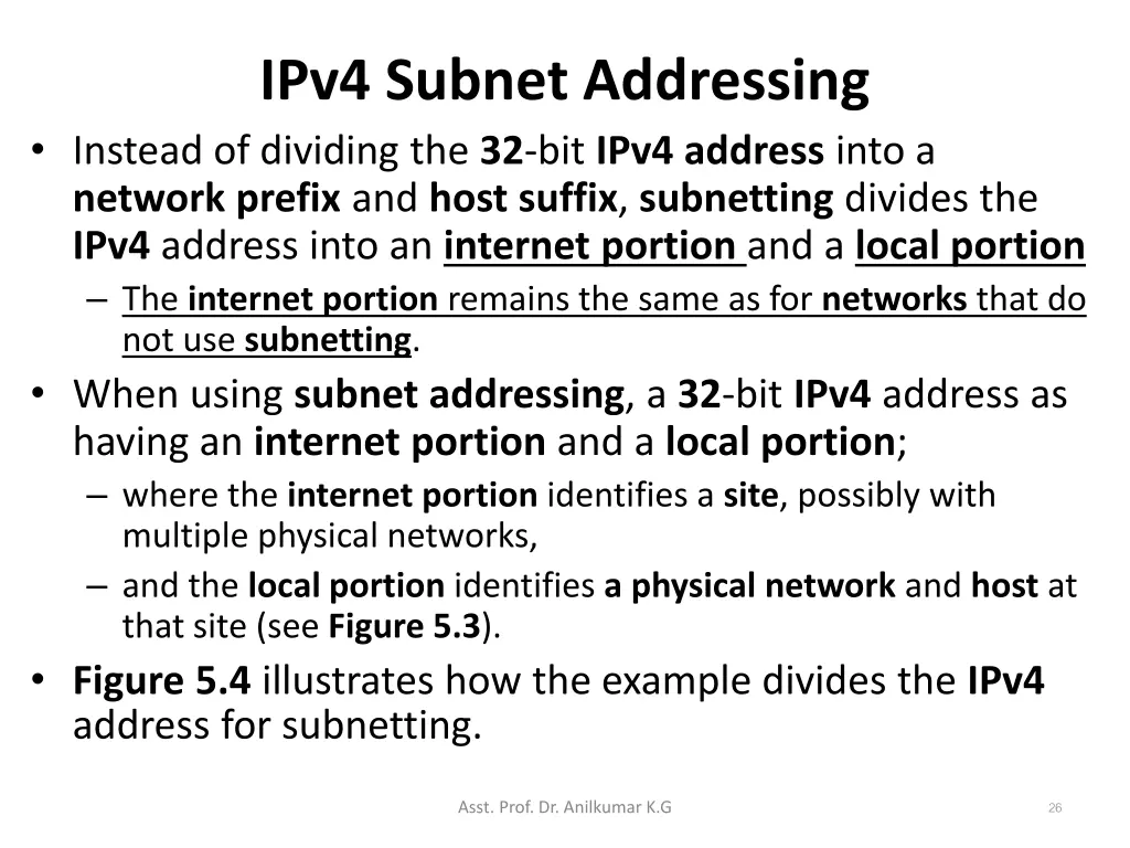 ipv4 subnet addressing instead of dividing
