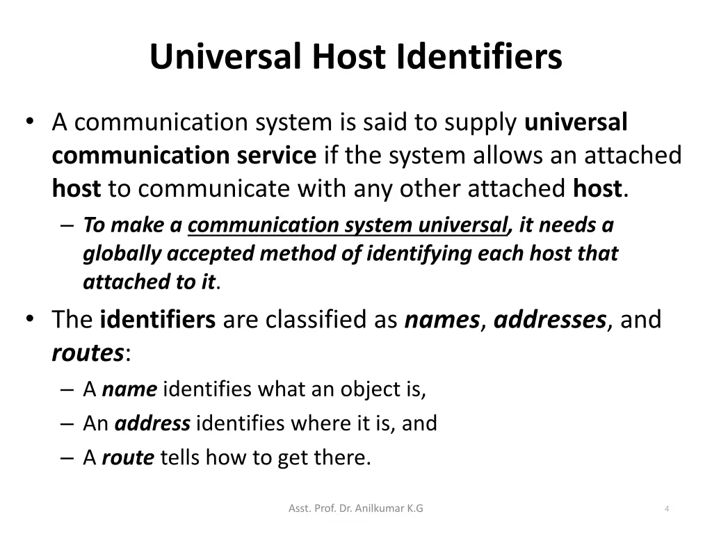 universal host identifiers 1