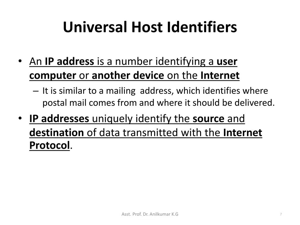 universal host identifiers 4