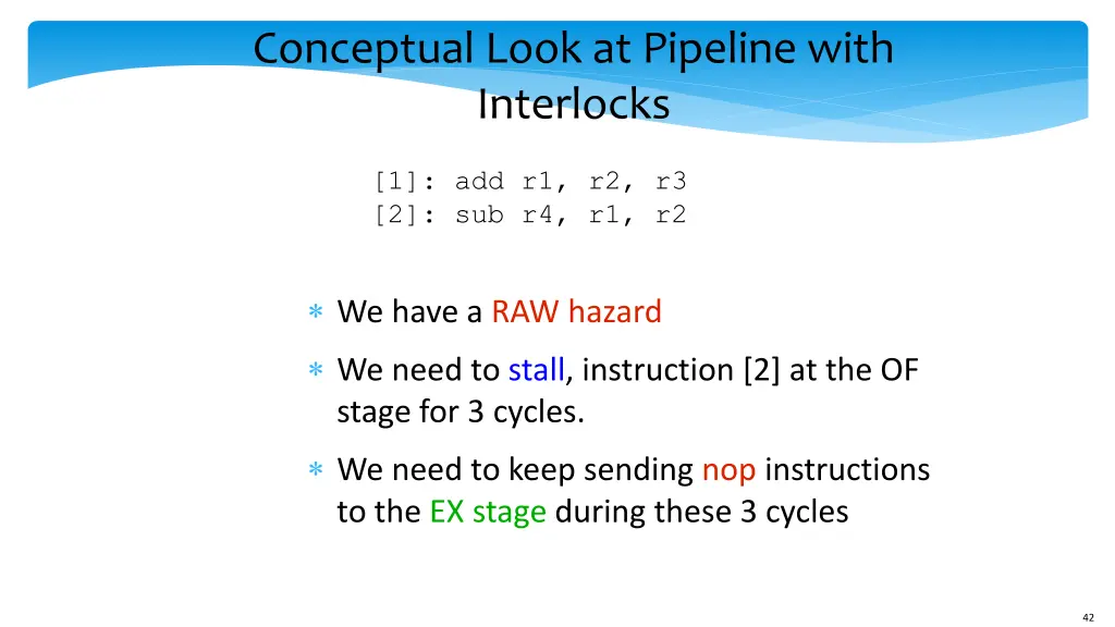 conceptual look at pipeline with interlocks