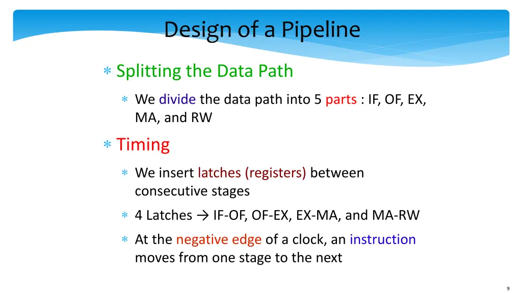 design of a pipeline