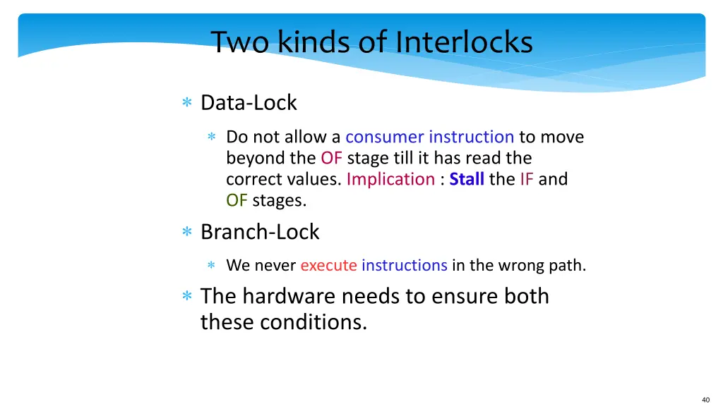 two kinds of interlocks
