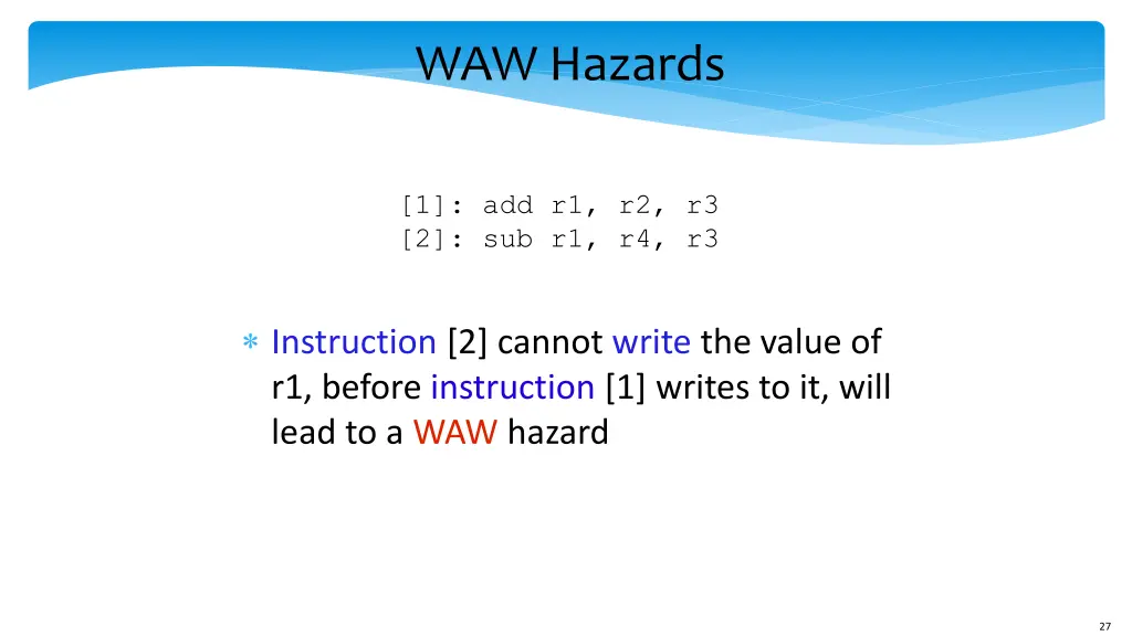 waw hazards