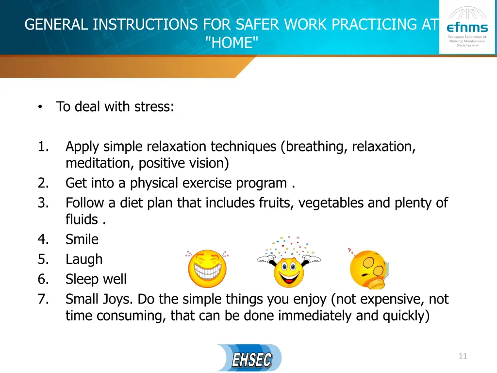 general instructions for safer work practicing 5