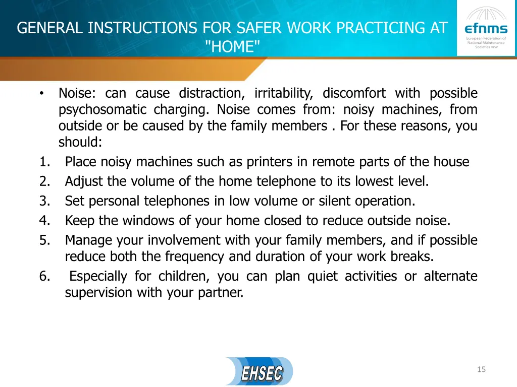 general instructions for safer work practicing 8