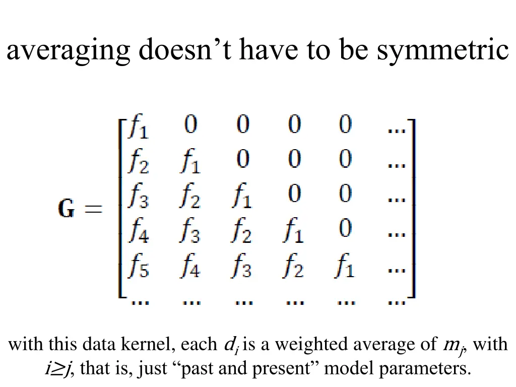 averaging doesn t have to be symmetric