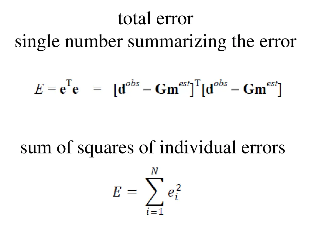 total error
