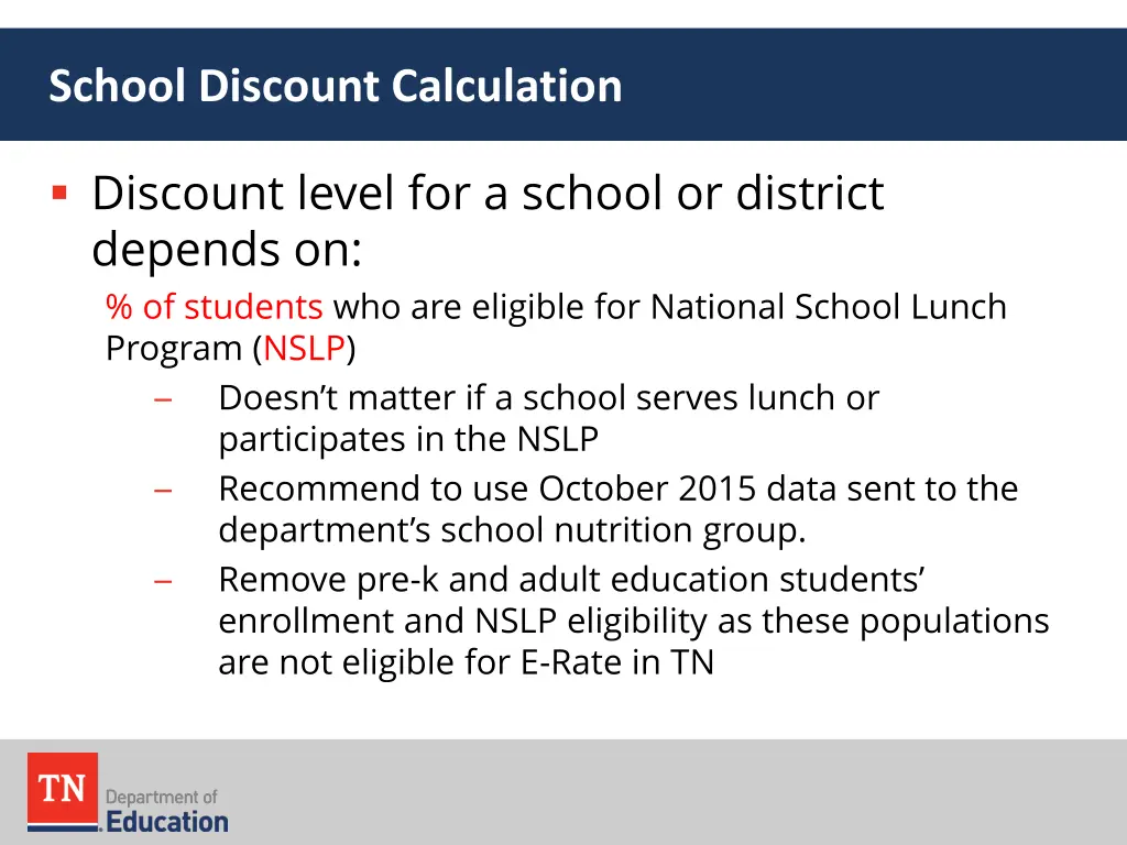 school discount calculation