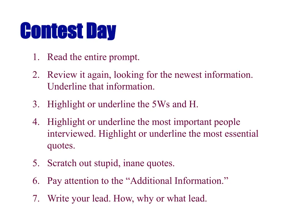 contest day contest day