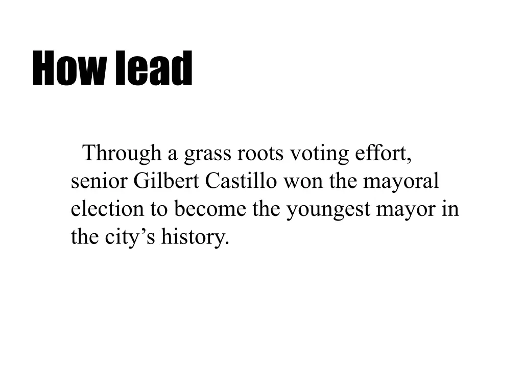 how lead