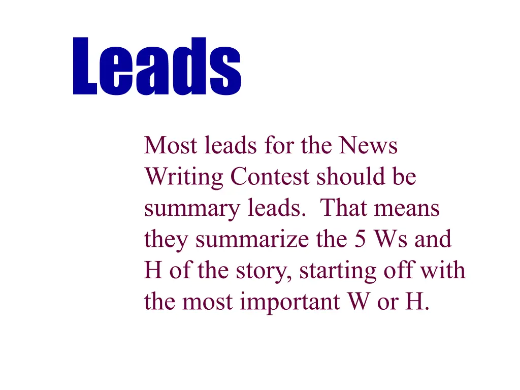 leads