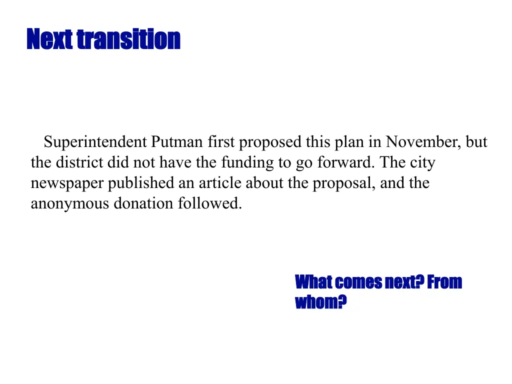 next transition next transition