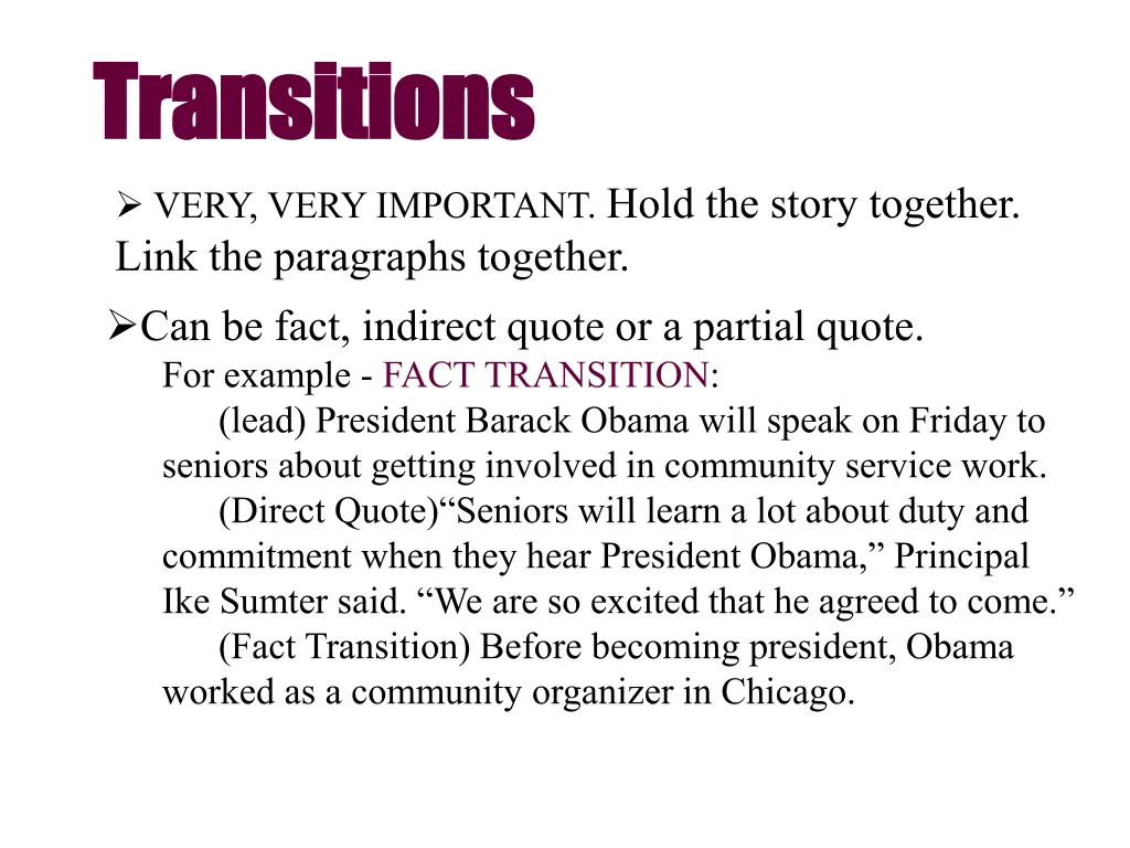 transitions transitions