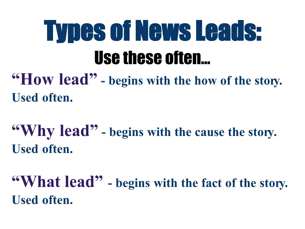 ty type pes s o of f ne use these often how lead