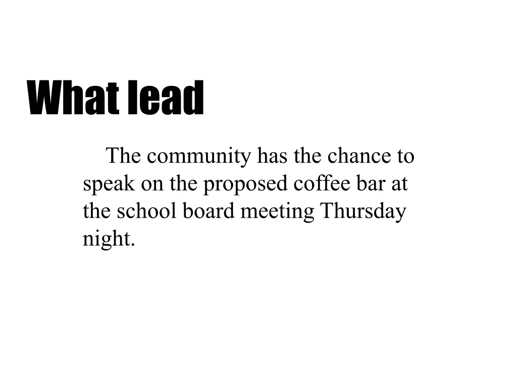 what lead