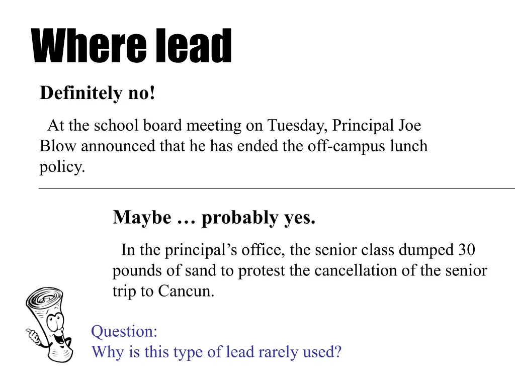 where lead definitely no