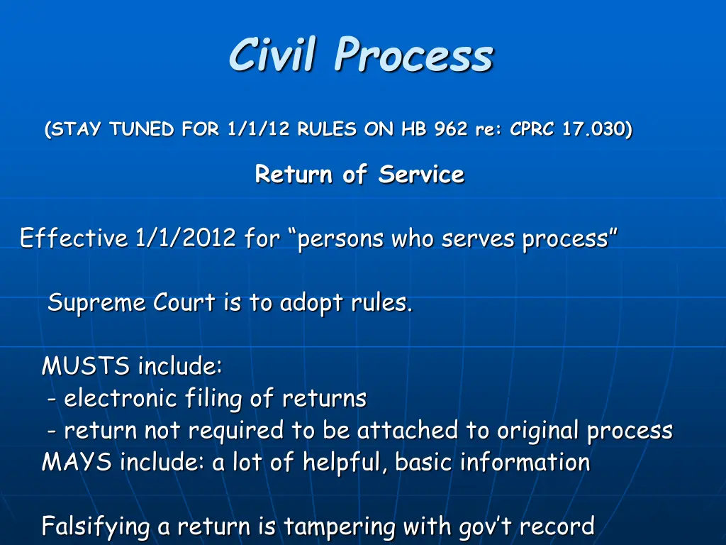 civil process