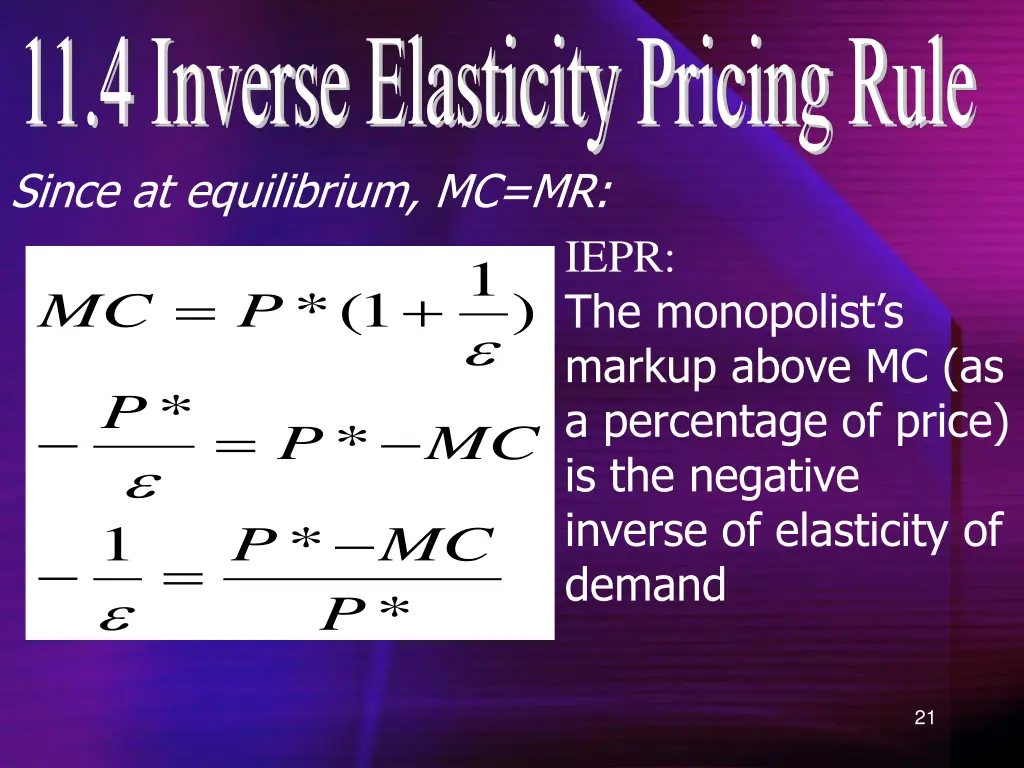11 4 inverse elasticity pricing rule