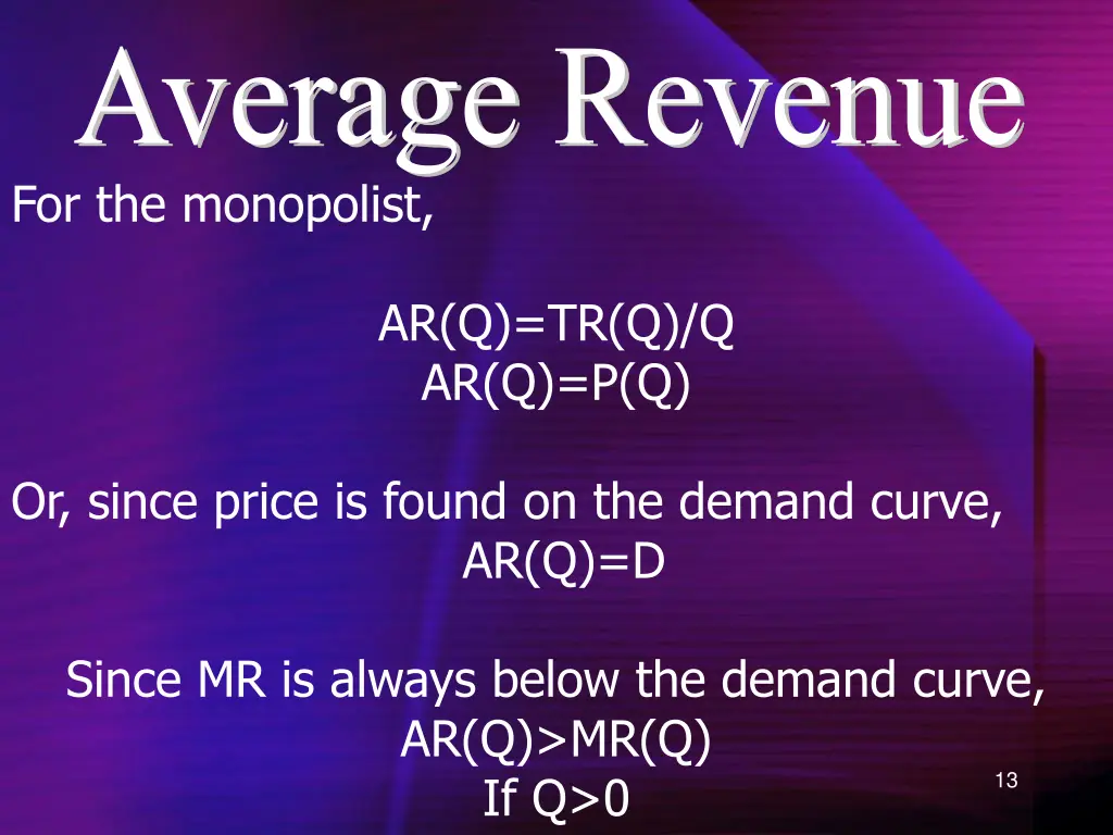 average revenue