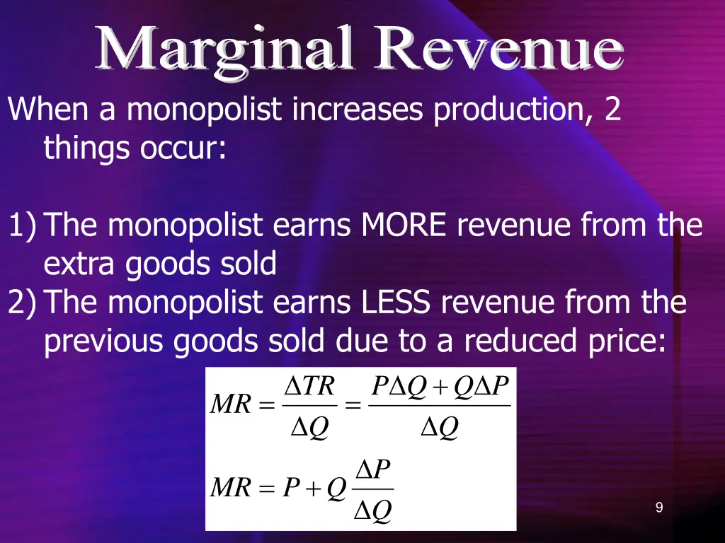 marginal revenue