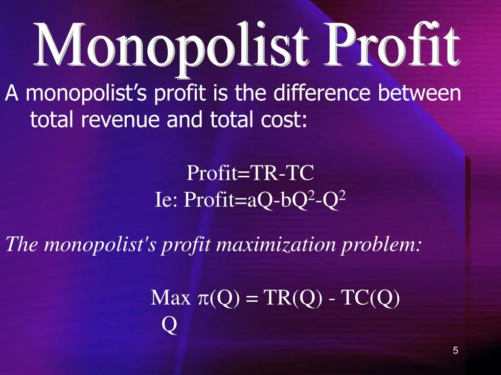 monopolist profit