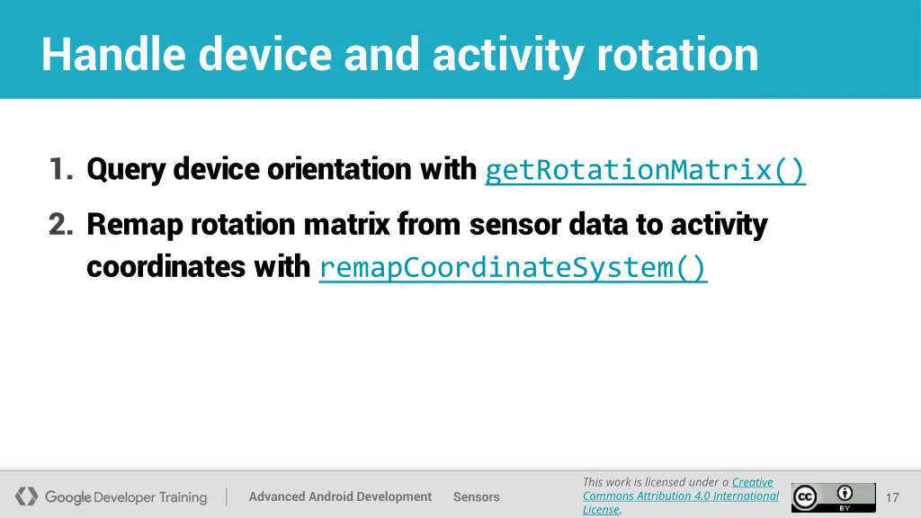 handle device and activity rotation