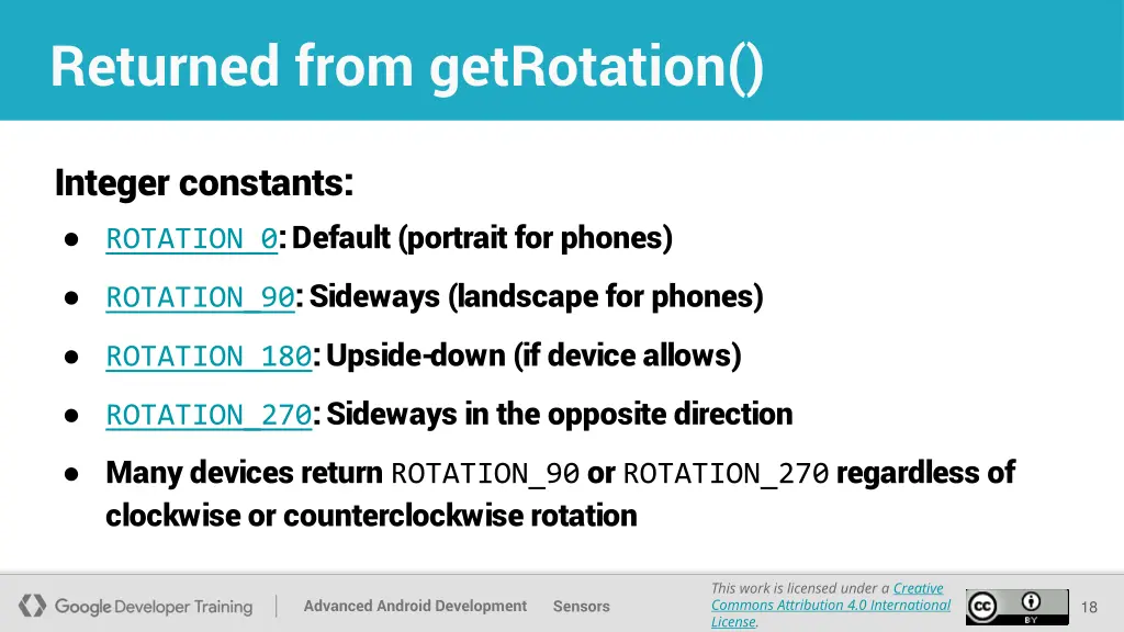returned from getrotation
