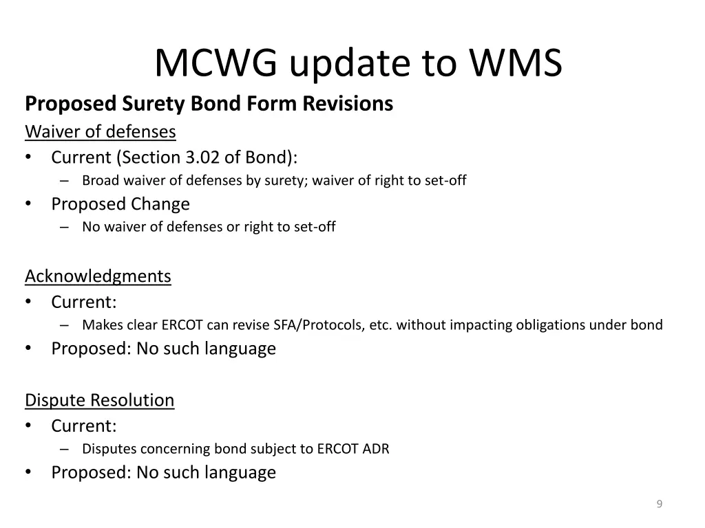 mcwg update to wms proposed surety bond form 2