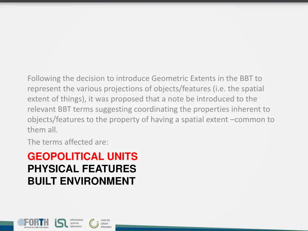 following the decision to introduce geometric