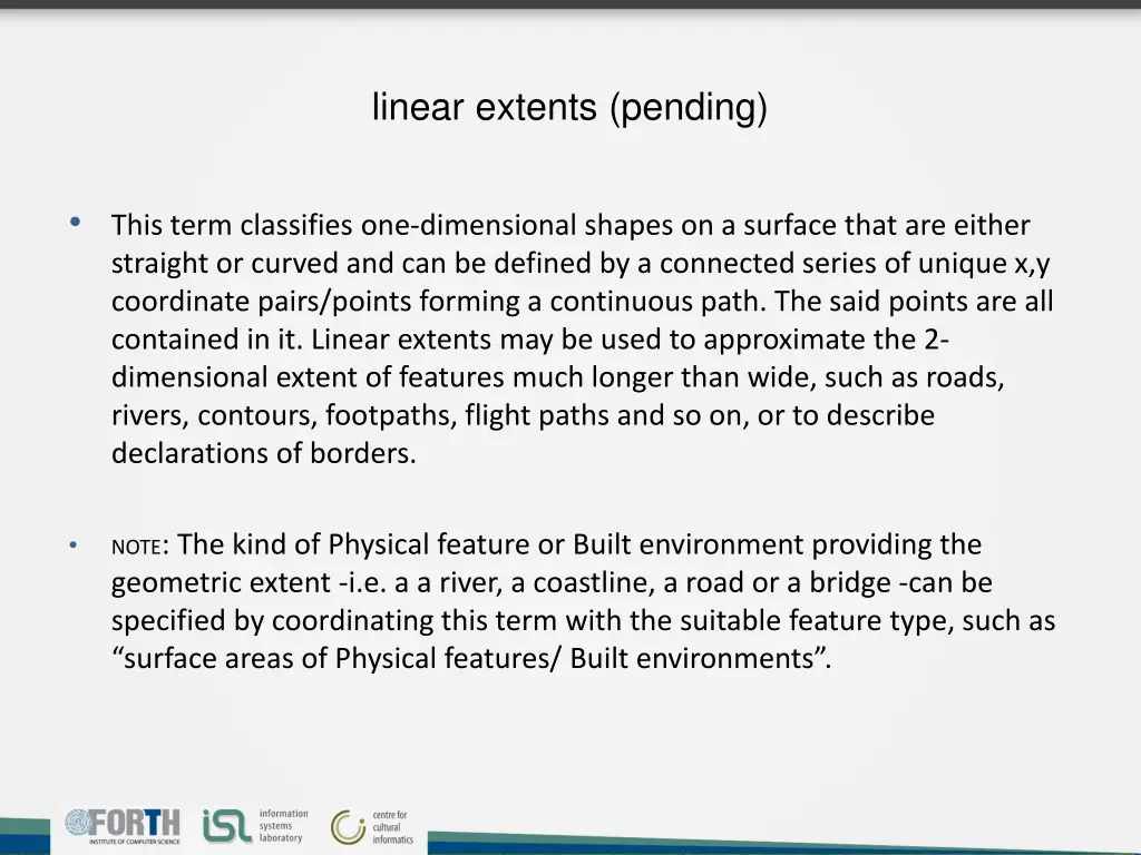 linear extents pending