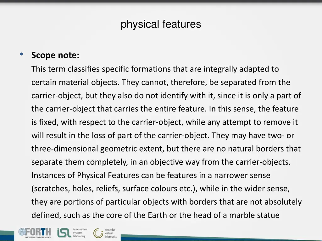 physical features