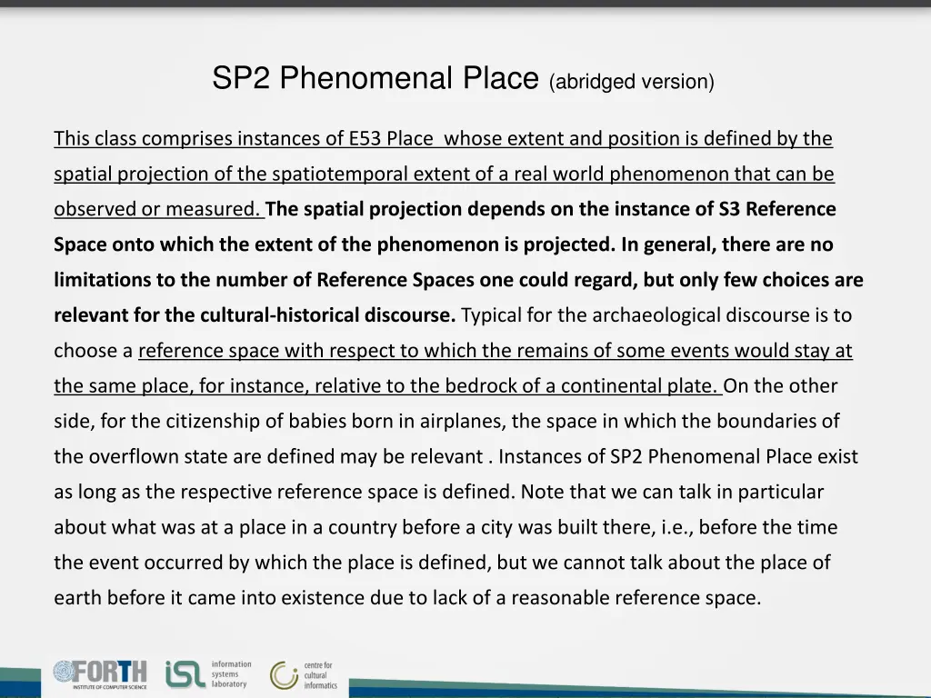 sp2 phenomenal place abridged version
