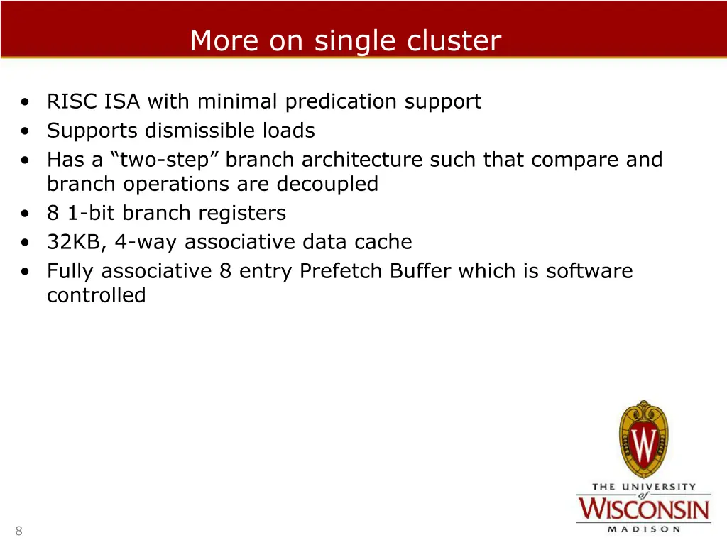 more on single cluster