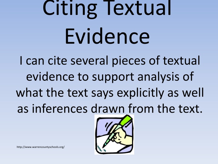 citing textual evidence i can cite several pieces
