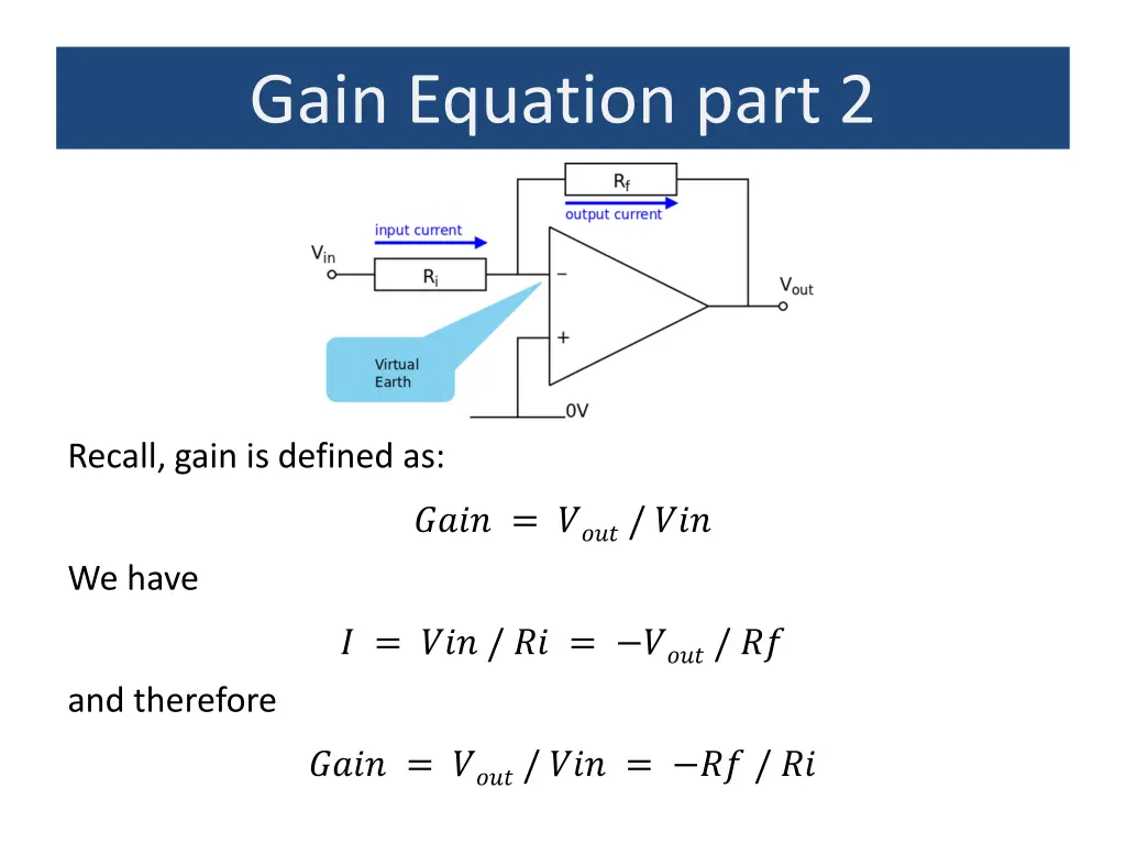 gain equation part 2