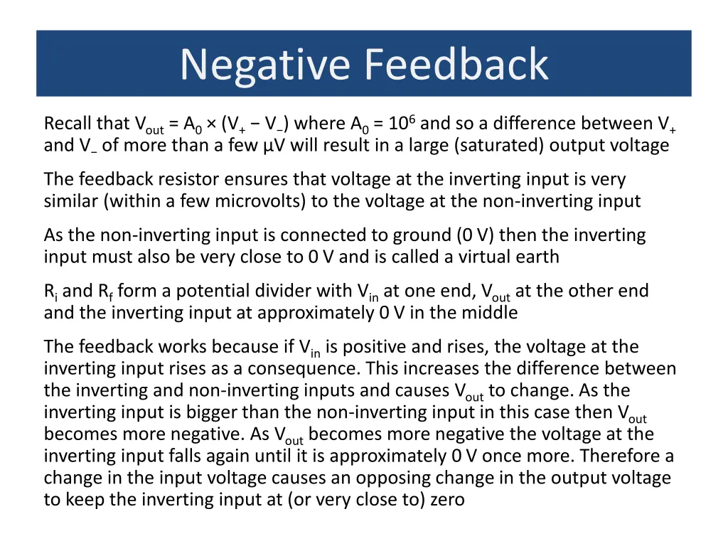 negative feedback