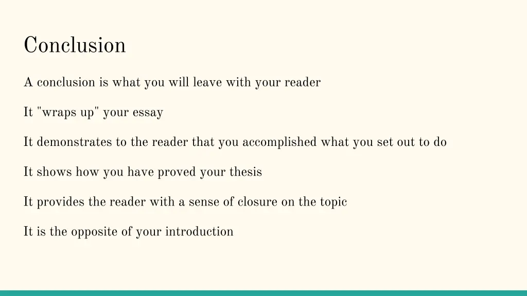 conclusion 1