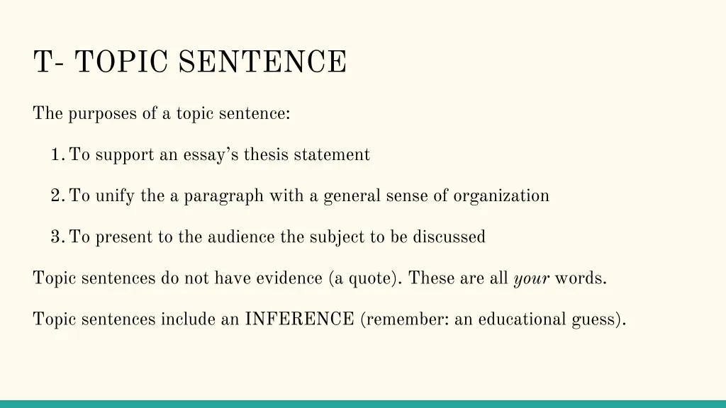 t topic sentence 1