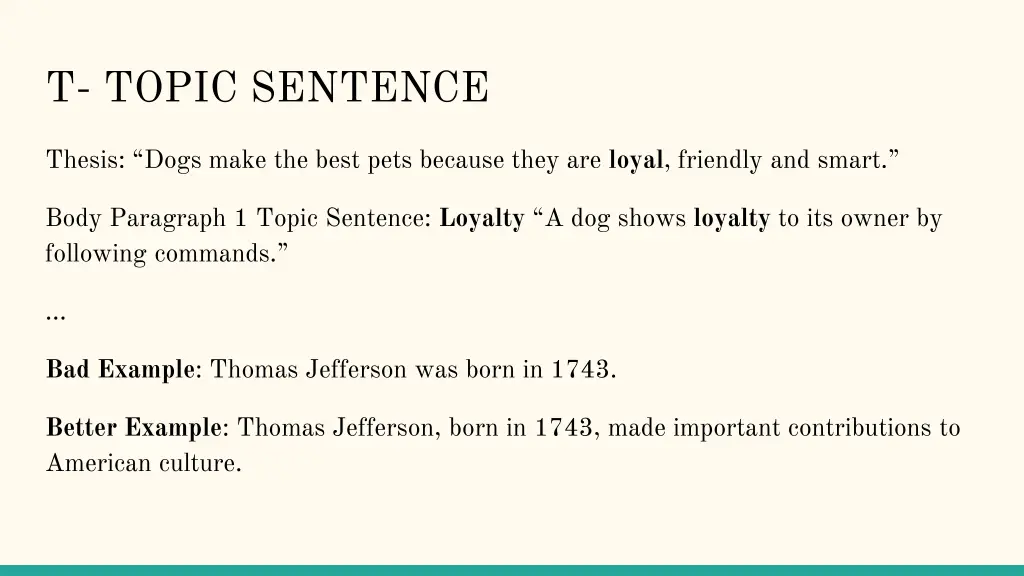 t topic sentence 3