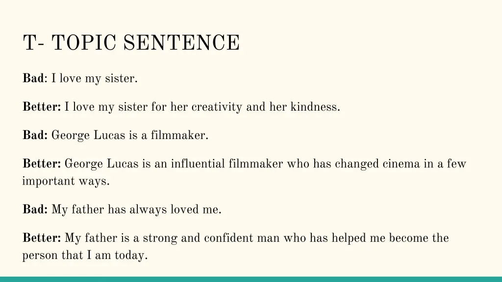t topic sentence 4