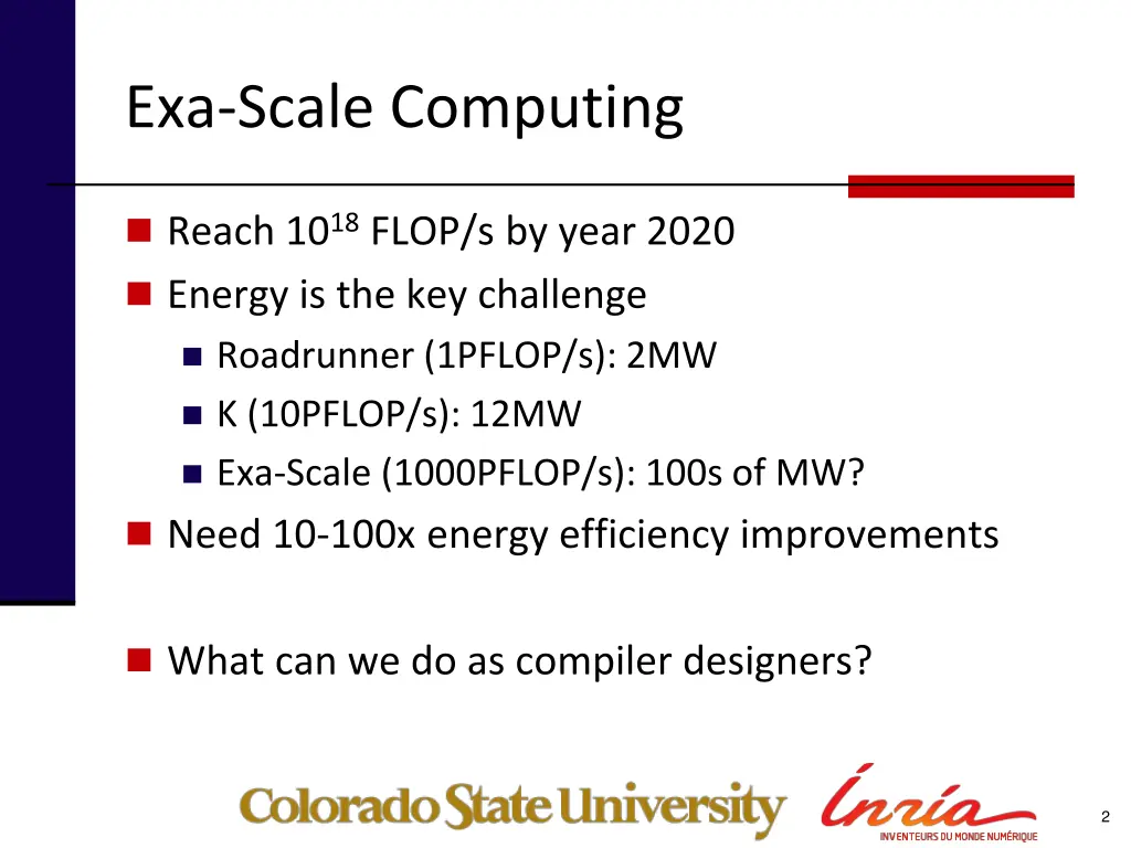 exa scale computing