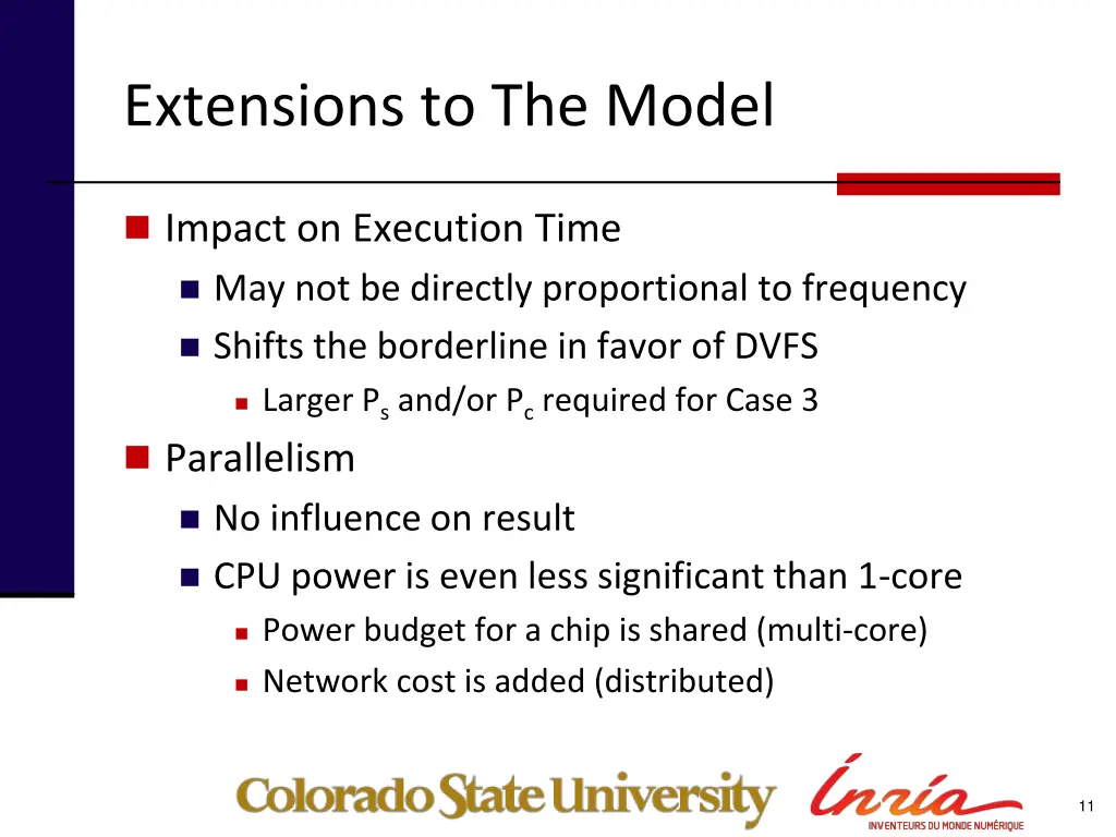 extensions to the model