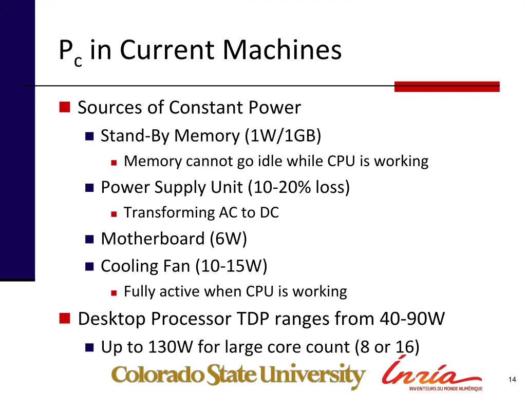 p c in current machines