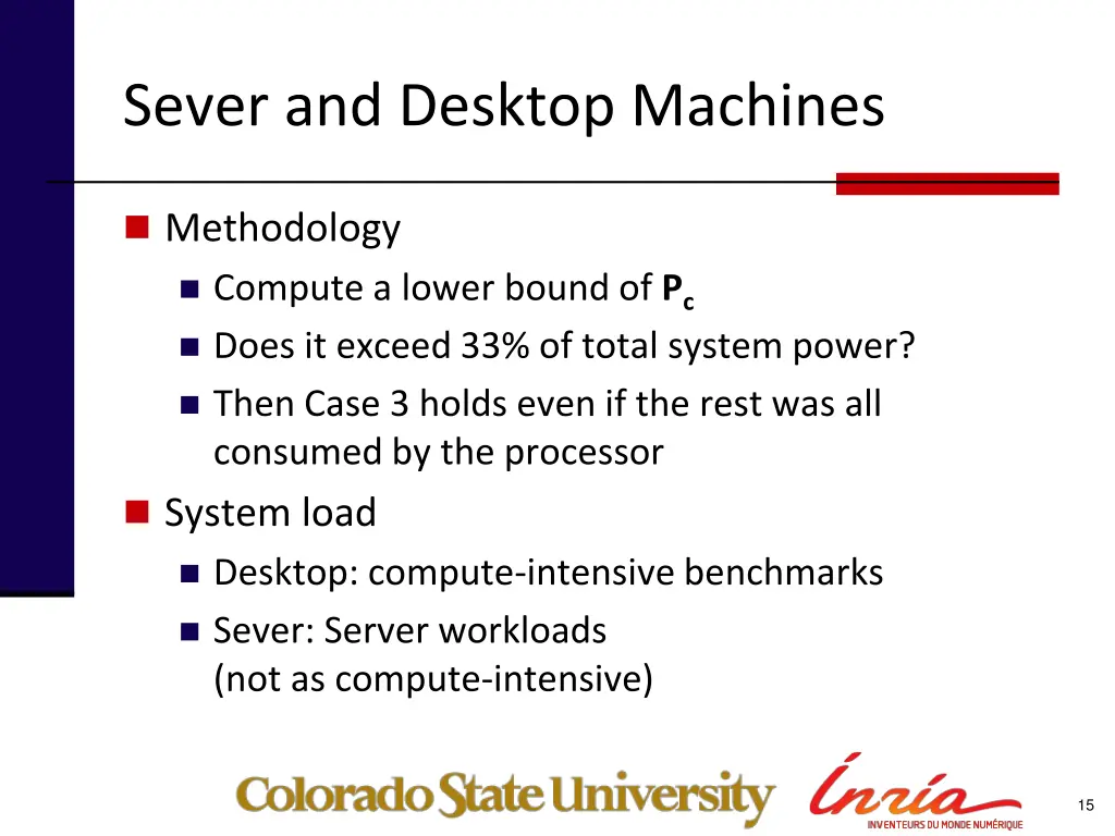 sever and desktop machines